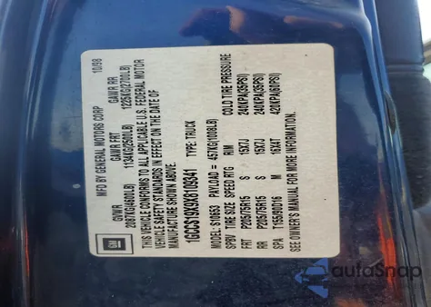 1999 Chevrolet S Truck S10 z USA, uszkodzony, nr VIN 1GCCS19X9X8109341